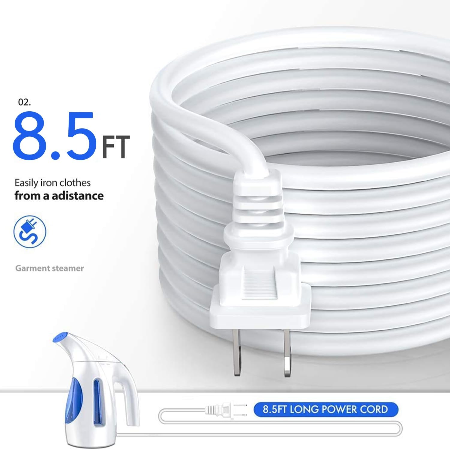 HiLIFE steamer removing wrinkles from hanging shirt - View 1